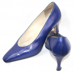 Escarpins femme Minelli cuir bleu Vintage - T - 41