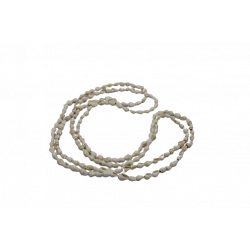 Collier long coquillages blanc