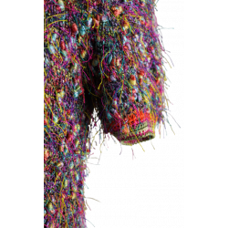 Pull court tricoté multicolore Vintage femme Anny Blatt - T - 36/38