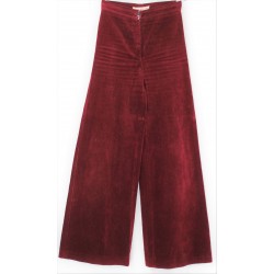 Pantalon en velours rouge...