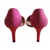 Escarpins bi-matière rose Roberto Durville  Taille - 36