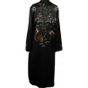 Robe asiatique noire Vintage
