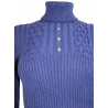 Pull femme bleu en laine mélangée Vintage - T - S