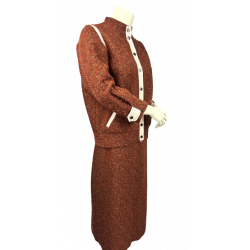 Ensemble tailleur veste et jupe Vintage femme Solfin Paris - T - 40