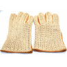 Paire de gants en cuir et crochets Vintage - T - M