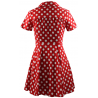 Robe courte patineuse rouge à pois - T - S