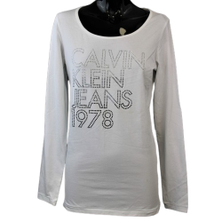 T-shirt blanc femme Calvin Klein - T - L
