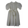Robe de baptême blanc cassé à pois Vintage - T - 3 ans