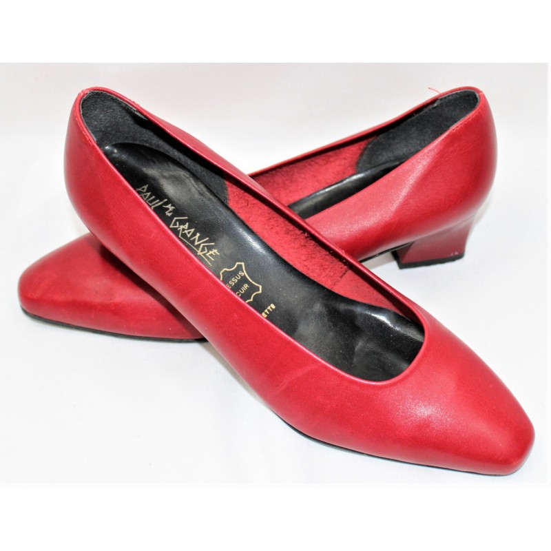 Chaussures rouge vintage Paul de la Grange - 40