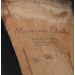 Escarpins à talons en cuir noir Massimo Dutti - T. 36