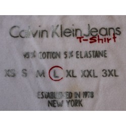 T-shirt blanc femme Calvin Klein - T - L