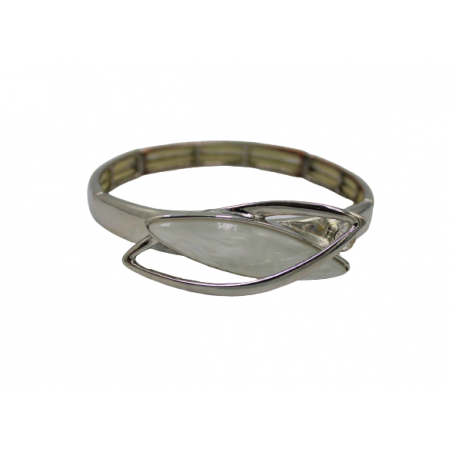 Bracelet extensible en métal argenté