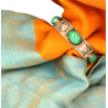 Bracelet ethnique pierres vertes