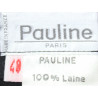 Jupe laine noire femme Pauline Vintage - T - M